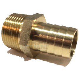 PRO-EDGE INDUSTRIAL 3/4 HOSE BARB X 1/2 MALE NPT Brass Pipe Fitting NPT Thread Gas Fuel Water Air