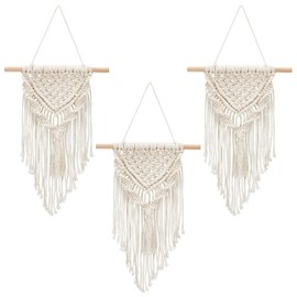 INFUNLY 3 Set DIY Macrame Kit for Adults Macrame Wall Hanging Boho Home Decor Boho Woven Macrame Hanging Kit for Nursery Bedroom Apartment Dorm Room Decoration