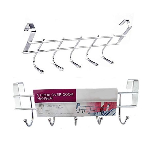 PRIMA 5 Hooks Metal Hanger for Drawers Doors