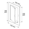 Awenta 4 x 6 Inch Access Panel for Drywall/White ABS