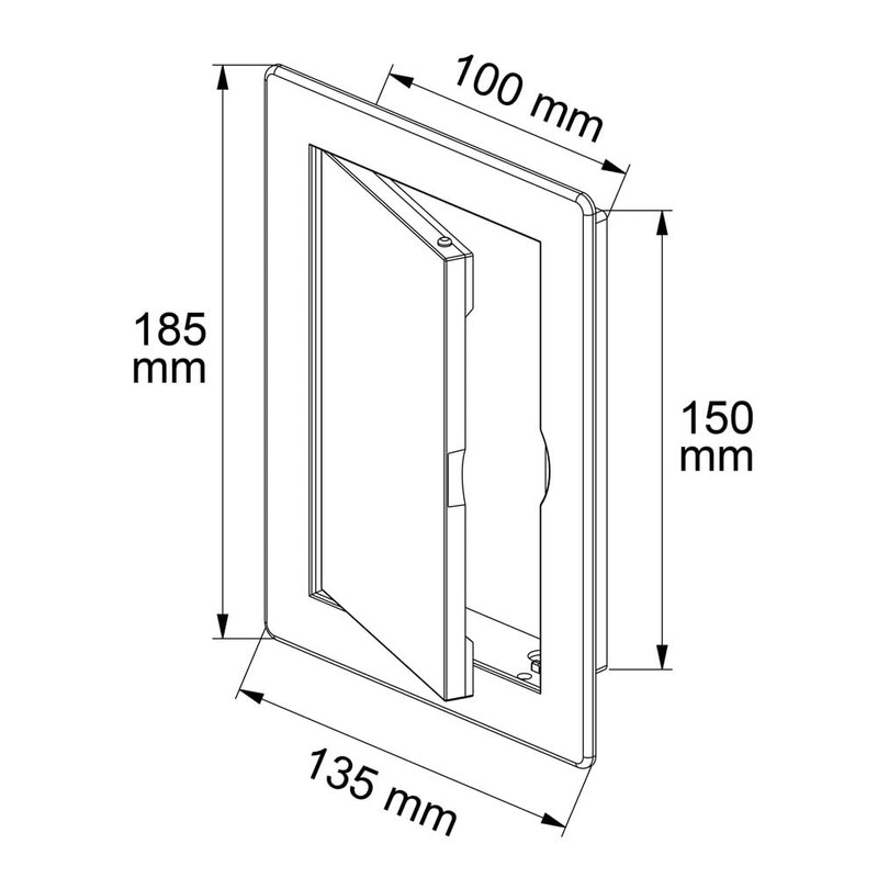 Awenta 4 x 6 Inch Access Panel for Drywall/White ABS