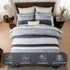 Finlonte Queen Comforter Set, Striped Queen Comforter Bedding Set, Cotton