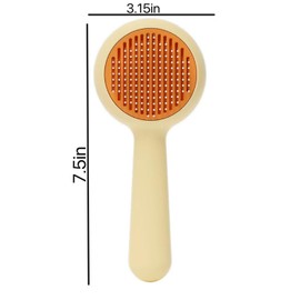 Pet Brush.Cat Brush For Shedding.Cat Hair Brush For Indoor Cats.Floating Hair Brush. Dog Hair Shedding Jerking Cat Magic Tool Clean Hair Special (Milk yellow)