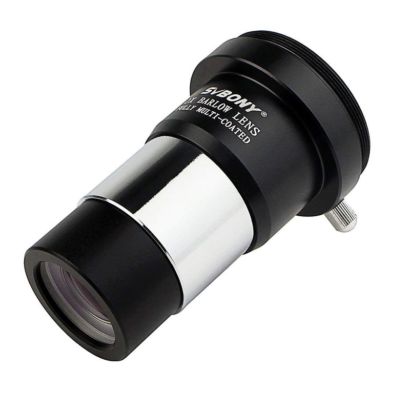 SVBONY Barlow Lens 2X, 1.25 inch Barlow Lens with Multi
