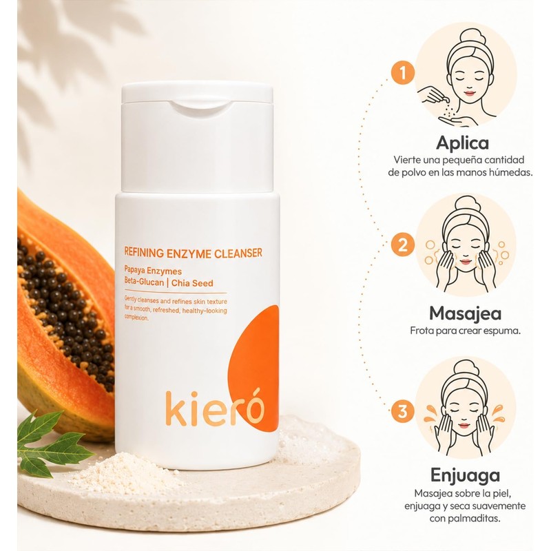 KIERO Limpiador Facial Enzimático en Polvo Refining Enzyme Cleanser 50
