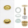Brushed Gold Bathroom Pop up Waste with Overflow, Vessel Sink