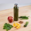 Encheng Glass Water Bottles,16oz Glass Drinking Bottle With Leakproof Stainless