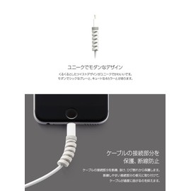 Lead Trend CP-0101 TWIST Cable Protection Cover, Gray, Set of 4, Wire Prevention Cable Protector