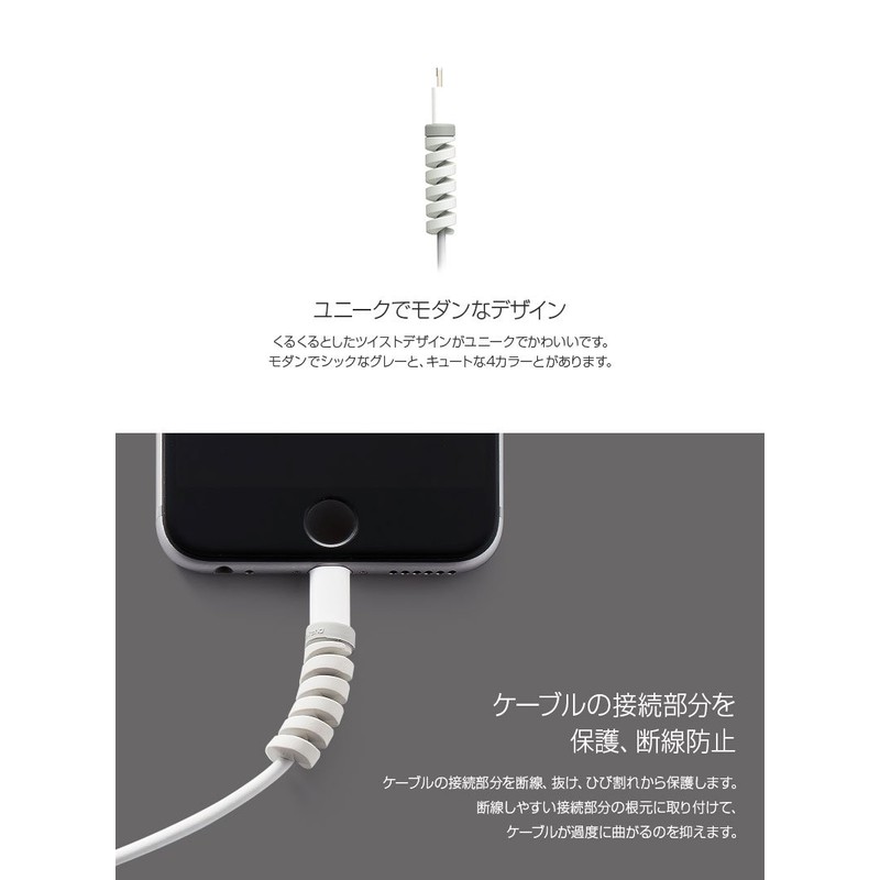 Lead Trend CP-0101 TWIST Cable Protection Cover, Gray, Set of