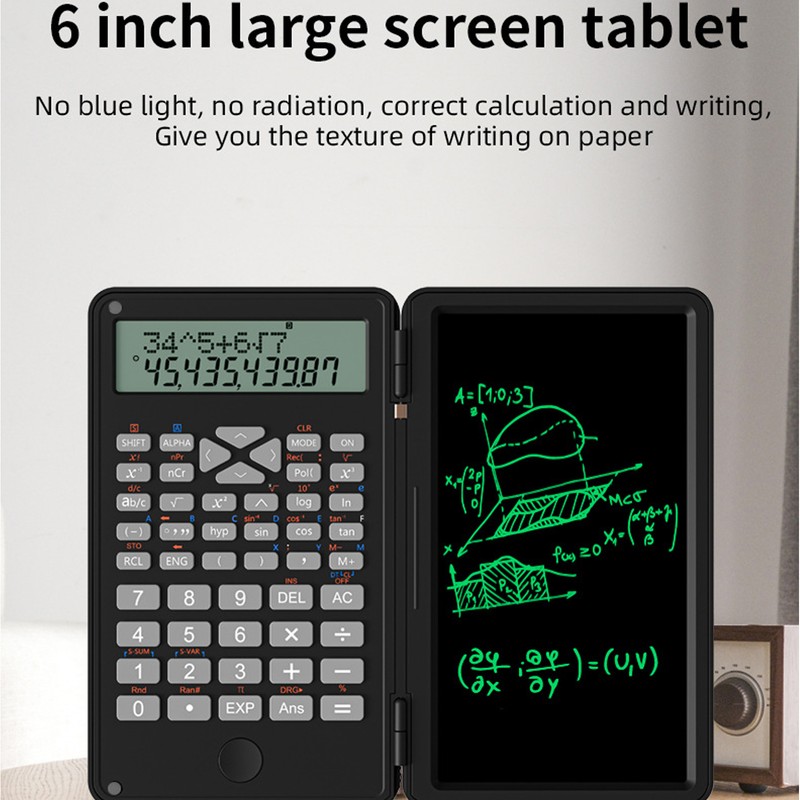 Calculator with Notepad Portable 10 Digits LCD Display Scientific Calculator