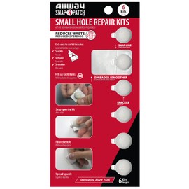 ALLWAY SNP6 Small Hole Filler Repair Kit Multipack, Includes 6 Pods