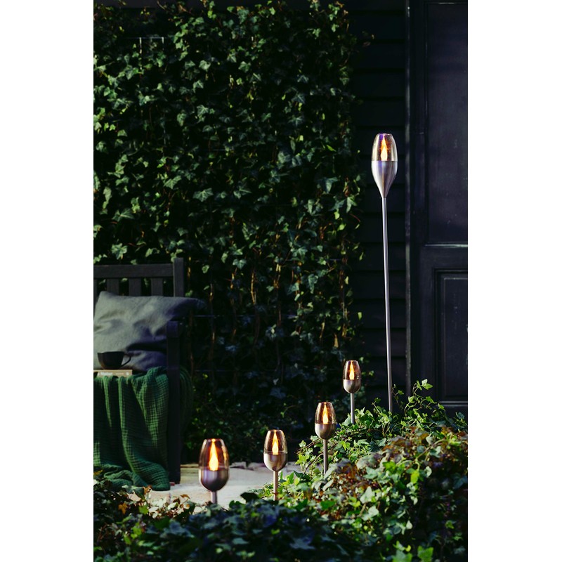Dehner Flame Solar Light Set of 4 Diameter 6.1 cm