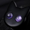 COOEAR Black Cat Ear Gauges, Unique Cartoon Ear Plugs, Stainless