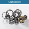 QUARKZMAN 6mm Alesaggio 10mm OD 8mm Larghezza Ago Rullo Cuscinetti