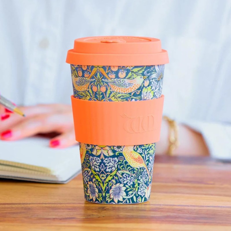 Ecoffee Cup Reusable Eco Friendly William Morris 400ml 814 037