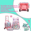 Kids Rolling Loving Cat Backpack for Girls Trolley Suitcases Luggage