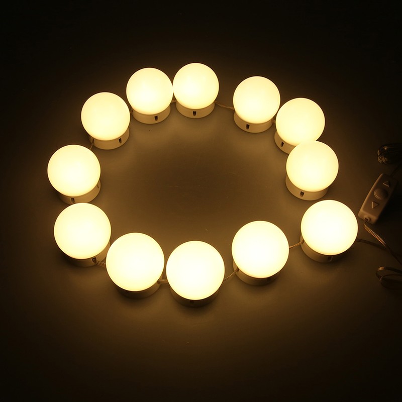 12Pcs LED Mirror Light Lamp Vanity Kit for Makeup Dressing