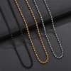 IFUAQZ Titanium Stainless Steel Bead Chain Necklace for Men Women