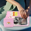 SUILU 2 Pcs Cosmetic Makeup Bag with Chenille Letter Patch,with