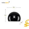 MiniSun - Mini Retro Gloss Black Arco Style Dome Ceiling