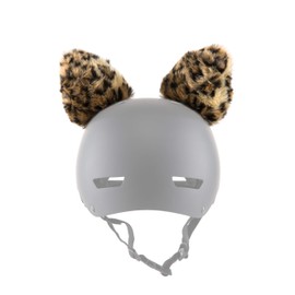 ParaWild Leopard Helmet Accessories w/Sticky Hook & Loop Fastener Adhesive (Helmet not Included), Helmet CAT Ears/Covers for Snowboarding, Skiing, Biking, Cycling, Skating etc for Kids and Adults