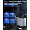 Retractable Car Charger, 4 in 1 Fast Charging Car Charger