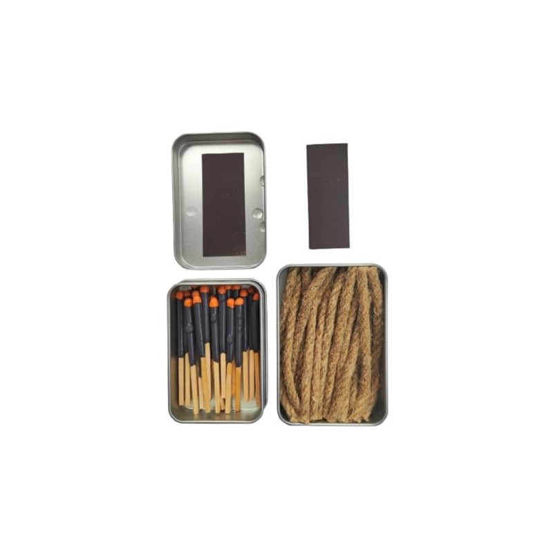 60 Waterproof Windproof Matches + 20 Fire Ropes – Outdoor