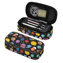 GVGOAGL Cartoon Space Planet Pencil Case Organizer Big Capacity Pencil Pouch Stationery With Zipper School Supplies Pencil Bag For Girls Boys Office