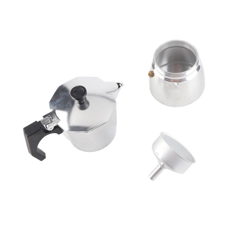 Stovetop Coffee Maker Coffee Boiler Pot Aluminum Octagonal Shape for