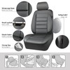 CAR PASS Leather Seat Covers Full Set Universal Water Resistant
