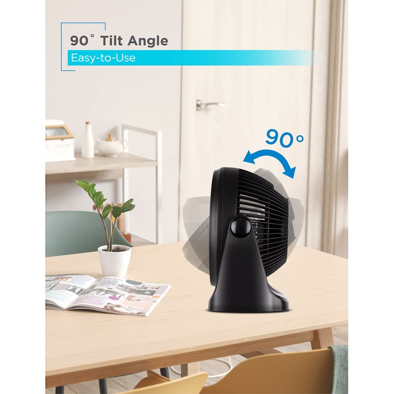 BLACK+DECKER 7-Inch Portable Turbo Fan, 3-Speed Settings, Desktop Personal Cooling