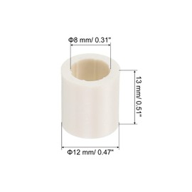 PATIKIL 12 x 13 mm Pack of 10 Billiard Cue Bloodletting Slide for Snooker Pool Stick Tips Replacement Accessories White