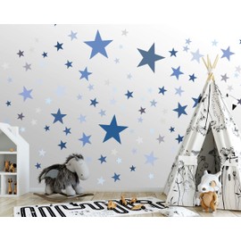 Wall Tattoo Stars for Nursery, Set of 25 Wall Stickers, Pastel Colours for Baby, Starry Sky Wall Stickers for Toddlers and for Baby’s First Decoration