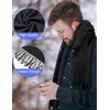 Kiiwah Scarf for Men, Winter Classic Scarves with Tassels, Warm