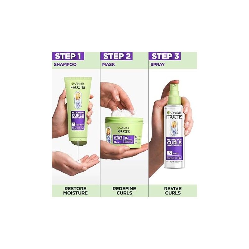 Garnier Fructis Method for Curls Moisture Refreshing Curl Activator, Curl
