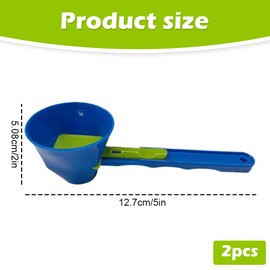 2PCS Funnel Scoop, Funnel For Powder with Sliding Base, 2 In 1 Measuring Slide Scoop For Protein, Scooper for Precise Measurement Protein Powder Coffee Food
