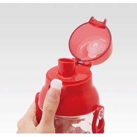 Skater - Clear Bottle - 480ml – Girls Water Bottle with with a Cute Kitty