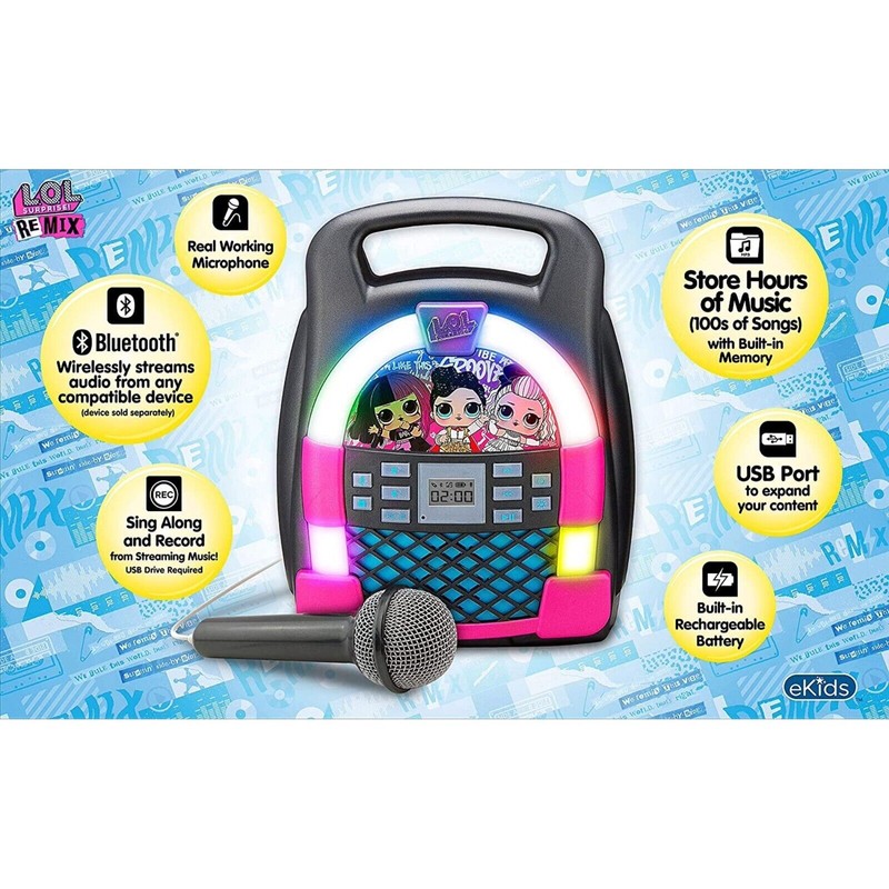 eKids KIDdesigns eKids LOL Surprise! Remix OMG Bluetooth Karaoke Machine