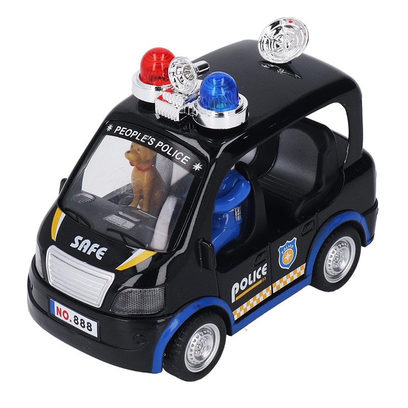 Policeman Car Toy Strong Alloy Detailed Texture Lights Sound Effect