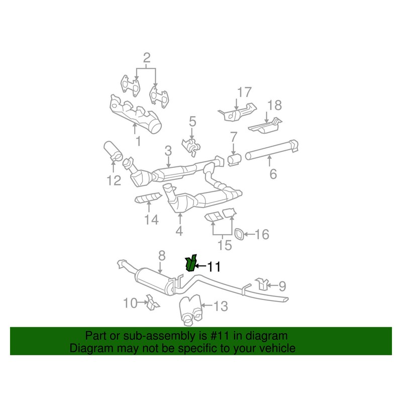 Ford 4L3Z-5260-AB - BRACKET - EXHAUST BR