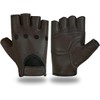 BLACKWILD Fingerless Gloves, Without Fingers, Leather Motorcycle Gloves, Men and