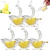 10Pcs Manual Lemon Juicer Transparent Safe Acrylic Fish Bird Shaped