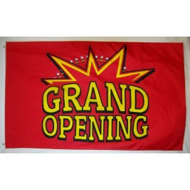 FI Grand Opening Flag 3x5ft We're Open Sign Now Open Red 3x5 Banner Flag Red/Yellow