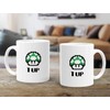 MoonWorks Coffee Cup Birthday Retro Pixel Mushroom 1-Up Mushroom Level-Up