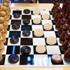 Warmhm 48 Pieces Wooden Backgammon 2.4cm Stackable Backgammon Replacement Backgammon