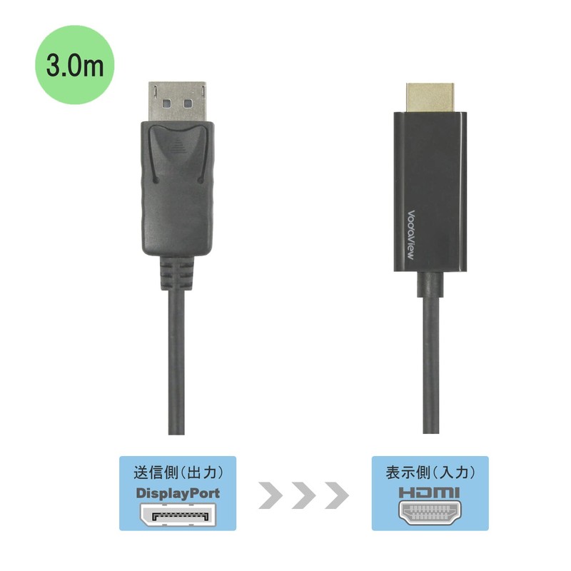vodaviewdisplayport to HDMI Conversion Cable, 3.0 m