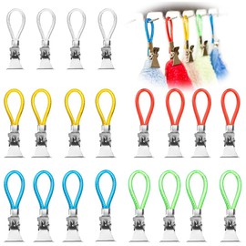 Pack of 20 Towel Clips Towel Hooks Colourful Replacement Eyelets Hooks Kitchen Tea Towels Hooks Set Towel Hooks Towel Clips Towel Holder Clips for Bathroom Kitchen 5 Colours