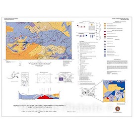 Historic Pictoric Map : Bedrock geologic map of The Liberty Bell Area, Fairbanks A-4 Quadrangle, Bonnifield Mining District, Alaska, 2006 Cartography Wall Art : 30in x 24in