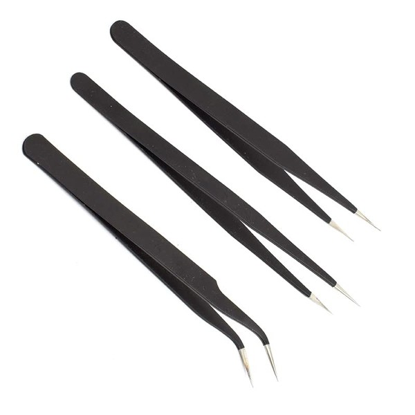 Eyebrow Tweezers Set, 3 Pieces Tweezers for Ingrown Hair, Precise