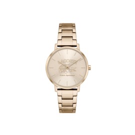 Lacoste Crocorigin Women's Quartz Ionic Plated Carnation Gold Steel Case With Ionic Plated Carnation Gold Steel Bracelet, Carnation Gold (Model: 2001234)